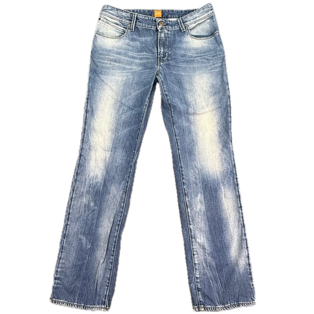 Hugo Boss Orange 63 Jeans Mens 36x32 Blue Slim‎ Fit Gamer Light Wash Denim